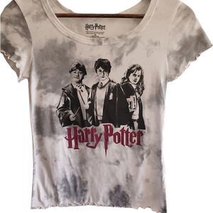 Harry Potter Gray and White Tie Dye Tee‎